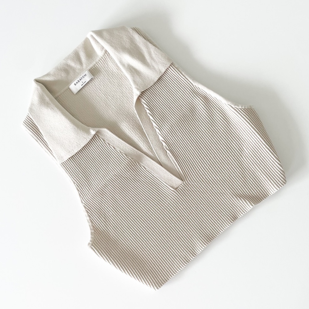 Babaton Sculpt Knit Polo Top